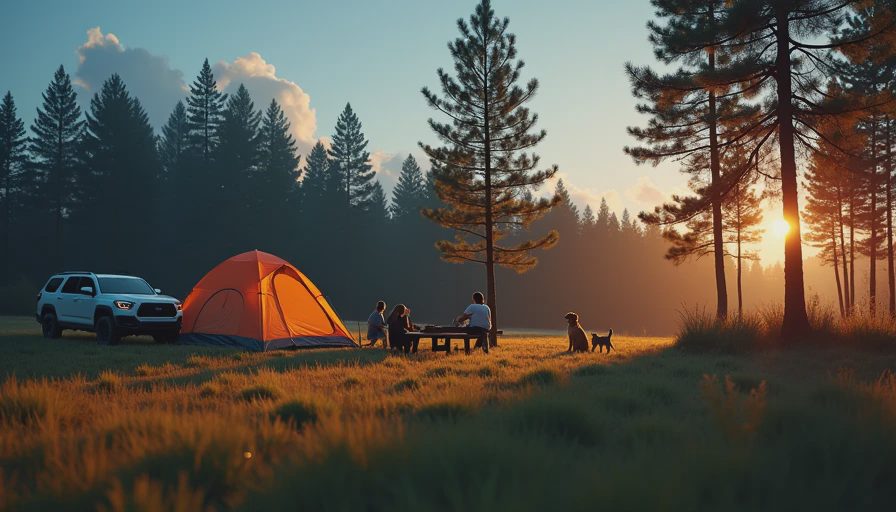 Visual context for dogs and camping