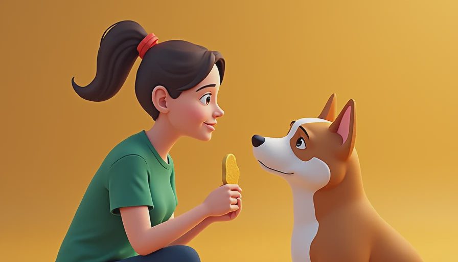 Illustration for how to teach leave it