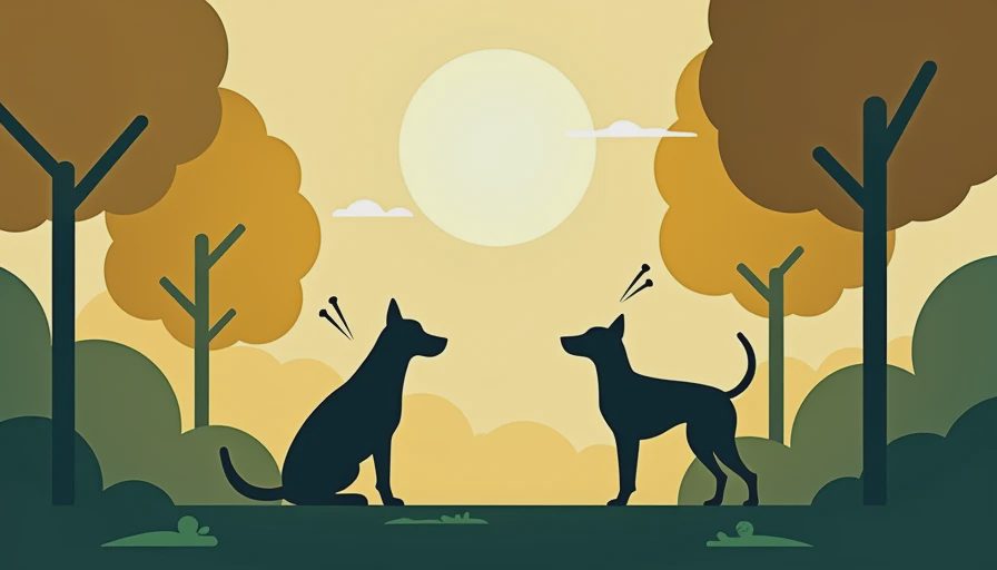 Illustration for dog body language