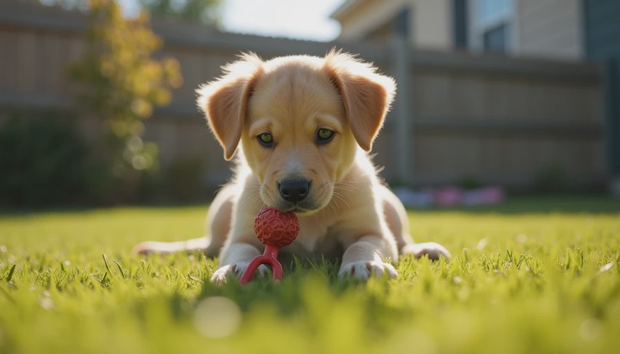 Visual context for how to train a puppy not to bite